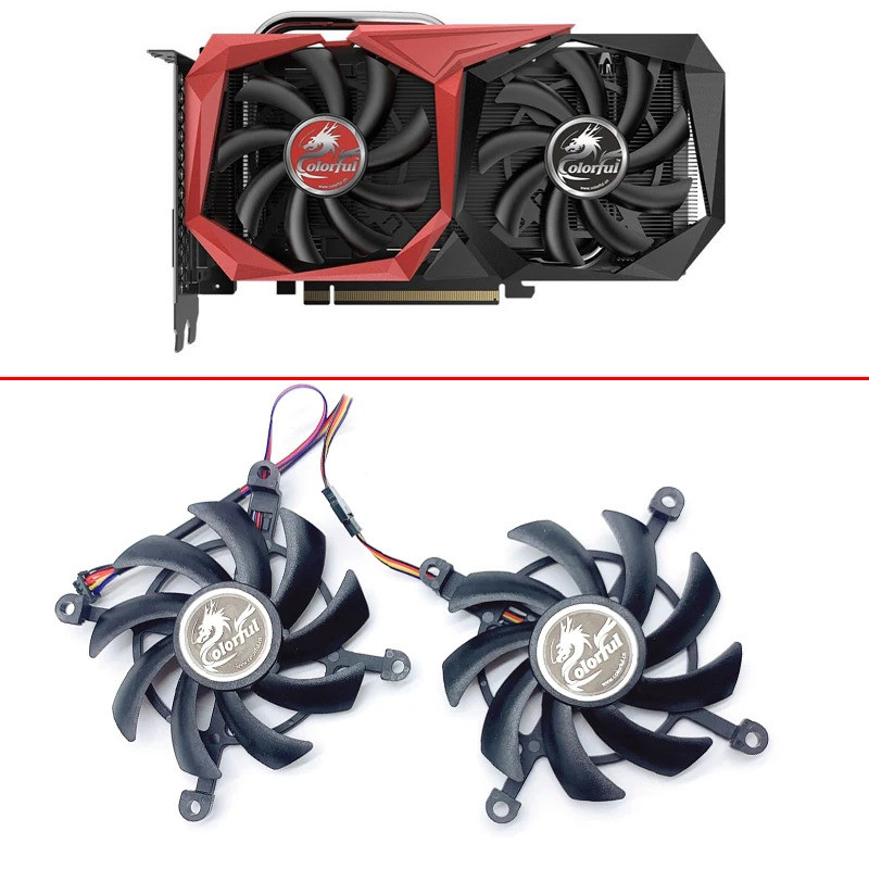 IiiNEW 2 CHIẾC 85MM RTX 2060 2060Super GPU Quạt GTX1650 Dành Cho Nhiều Màu Sắc GeForce GTX 1660 TI 1