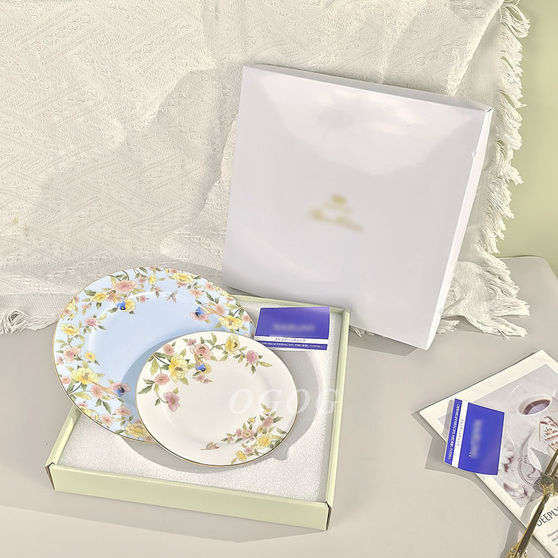 BZBL Birdsong and Floral Fragrance Series Double Disc8Inch10High-quality bone china plates, stylish 