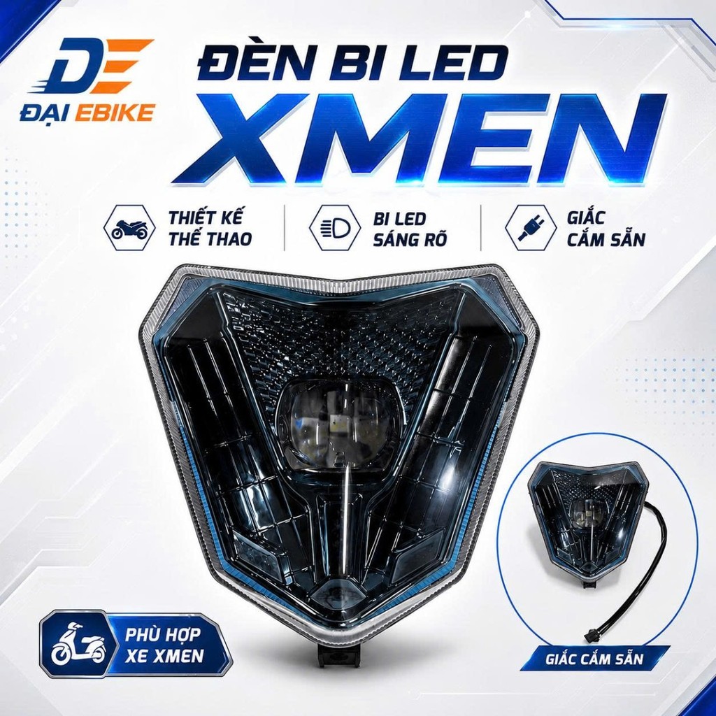 [Bảo Hành 1 Năm] Đèn Pha LED Bi Cầu Titan Cho Xe Điện Xmen Nhiều Màu Sắc