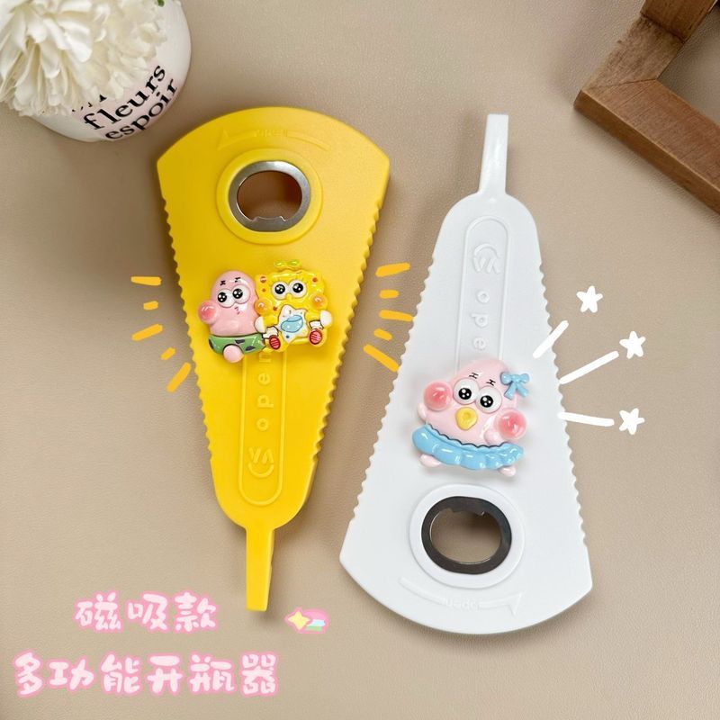 Cute SpongeBob refrigerator magnetic bottle opener multifunctional household beer opener cute bottle