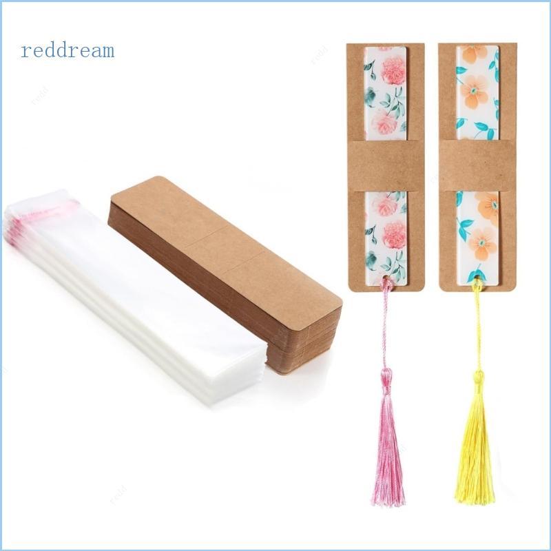 REDD Bộ 50 Thẻ trưng bày tay áo đánh dấu thủ công cho dấu trang thủ công