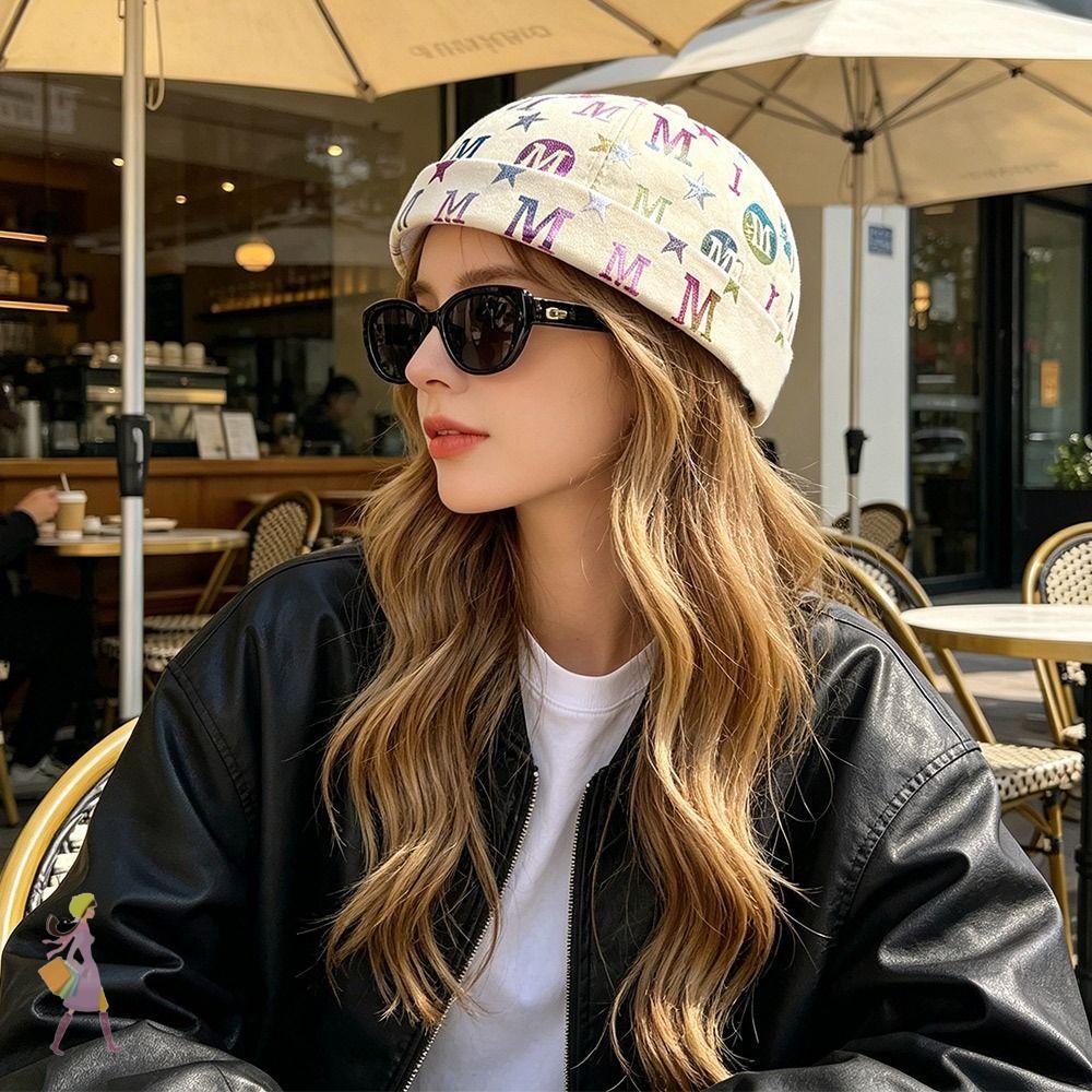 ANNICE Beanie Street Hat, Ngôi Sao Màu Cotton Không Vành Docker Cap, Thời Trang Hip Hop Màu Trơn Có 