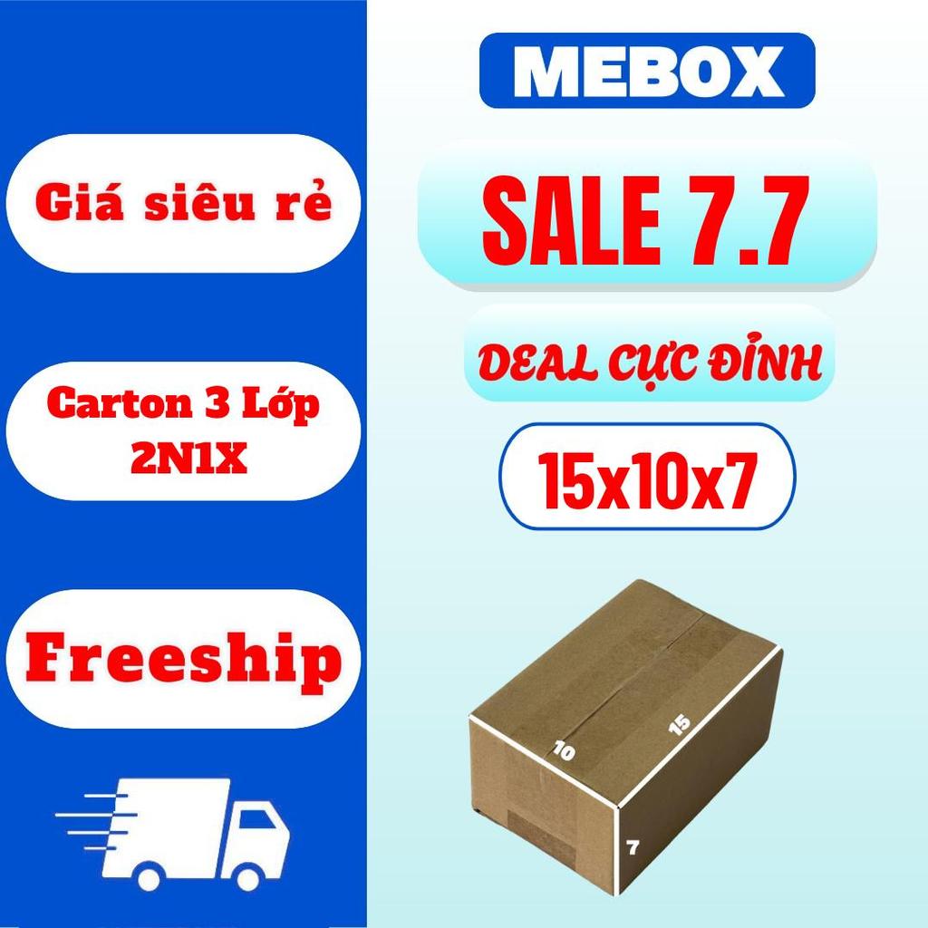 Hộp carton gói hàng 15x10x7 bộ 100