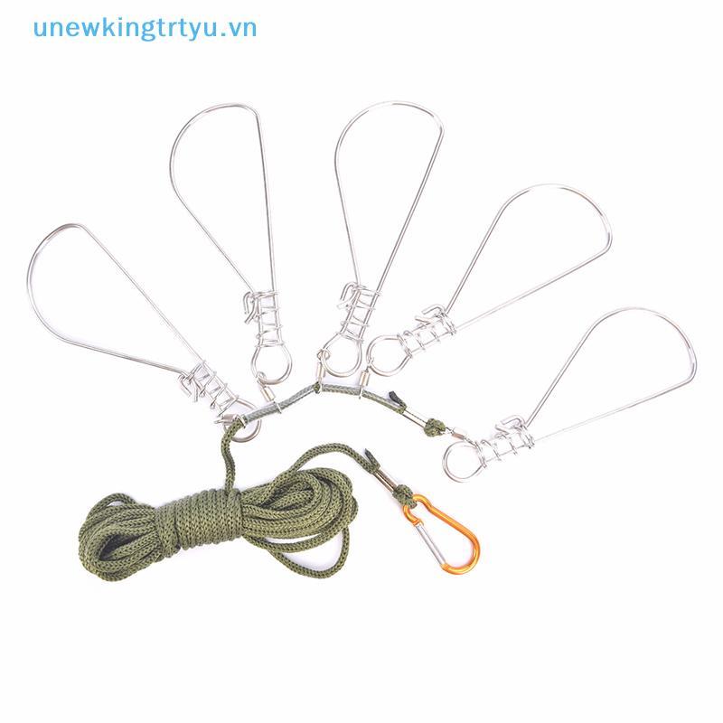 Unewtyu Fishing Lo Bule Fishing Snaps Chain Stringer With Float Live Fish Lo Belt VN