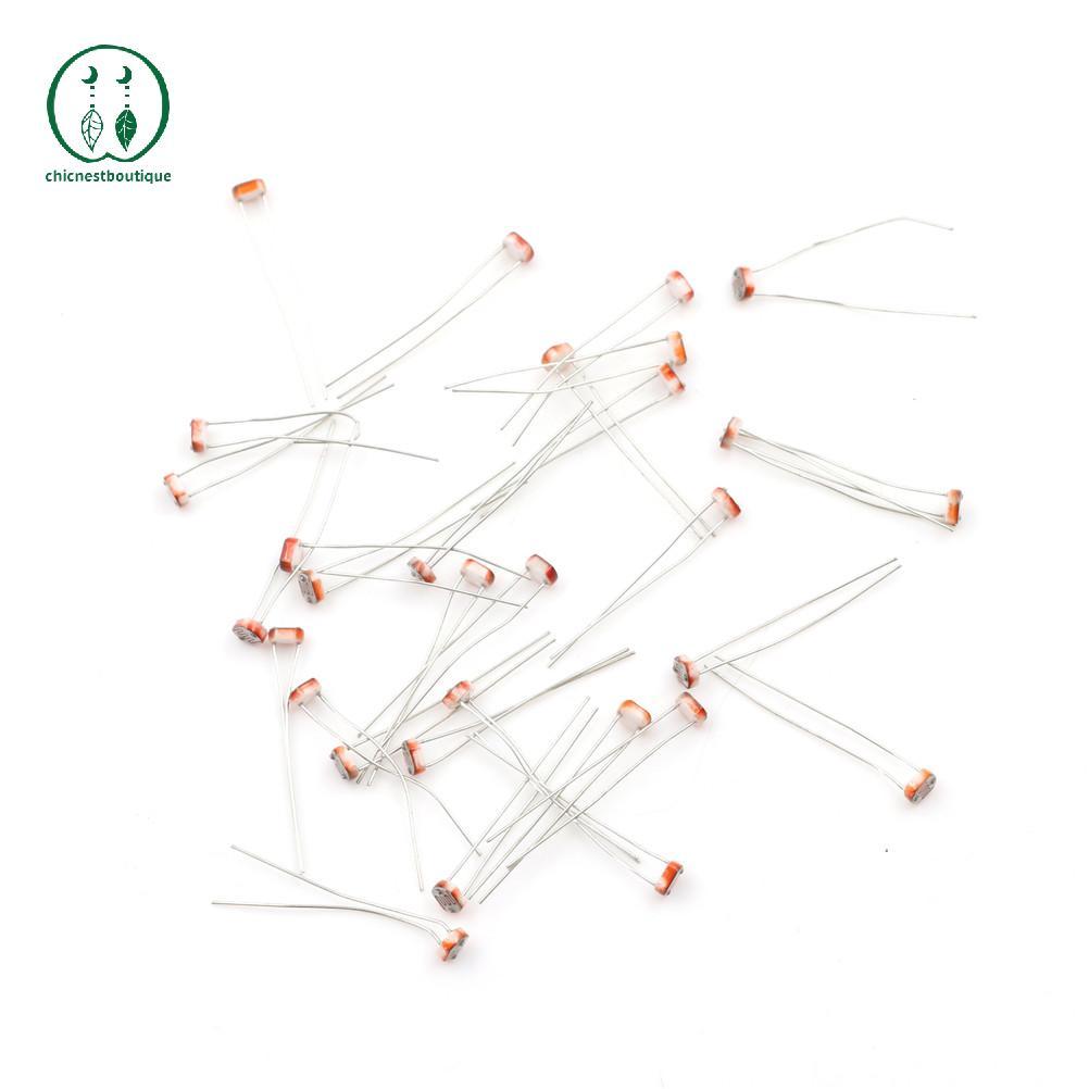 [Chicnest] 30 CÁI Photoresistor GL5516 LDR CDS Cảm biến điện trở sáng 5mm BU