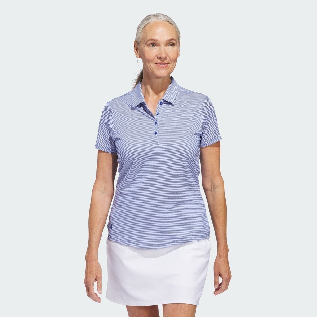 adidas Đánh gôn Áo Polo Ngắn Tay Ottoman Nữ Nữ Màu xanh da trời IP2156