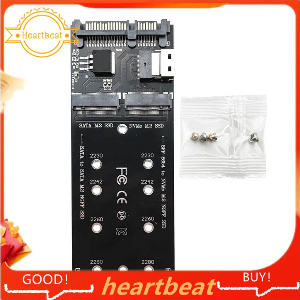 Bộ chuyển đổi SSD M2 M.2 SATA Ngff SSD sang SATA + M2 NVME SSD sang SFF-8654 Bộ chuyển đổi Thẻ mở rộ