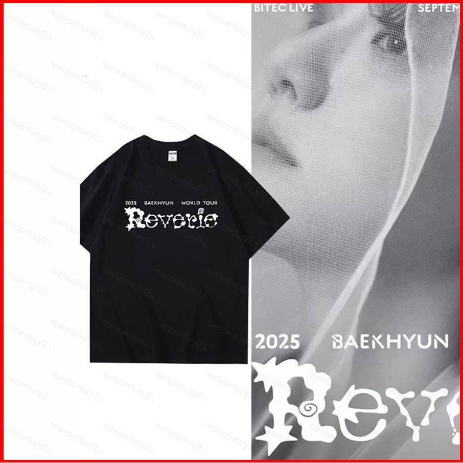 2025 BAEKHYUN EXO Reverie tour du lịch thế giới tee người hâm mộ hỗ trợ áo thun tay ngắn