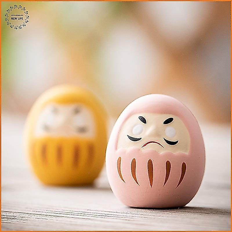 [LS] Tượng Daruma gốm Nhật Bản Daruma Tumbler Thủ công Luy Fortune Trang trí Phong cảnh Búp bê Darum