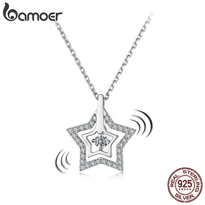 Bamoer Bạc 925 Vòng Cổ Ngôi Sao Dòng Trang Sức Quà Tặng Cho Nữ