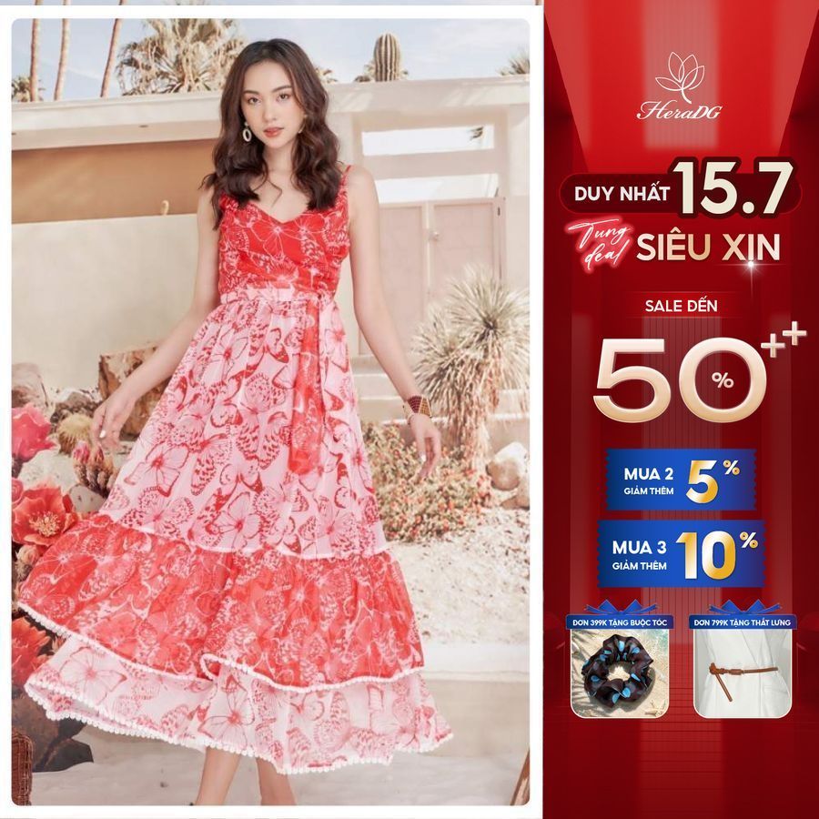 Đầm maxi 2 dây HeraDG - SDPBA031