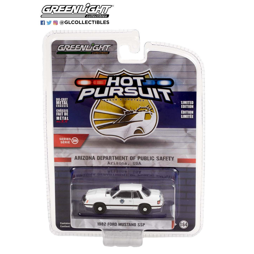 GreenLight GreenLight 1: 64 1982 Ford Mustang Ford Mustang Xe cảnh sát bang Arizona