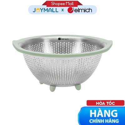 Rổ inox cao cấp Elmich EL-1110 EL-1112 23cm 29cm, Hàng chính hãng, có chân đỡ ráo nước - JoyMall