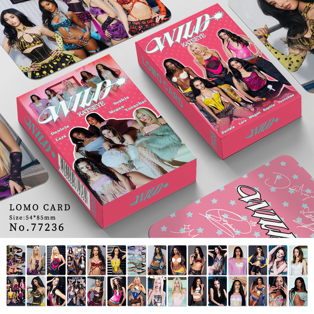 Album KATSEYE 《 WILD 》 Photocard Lomo Card Bưu Thiếp 30 Cái / hộp