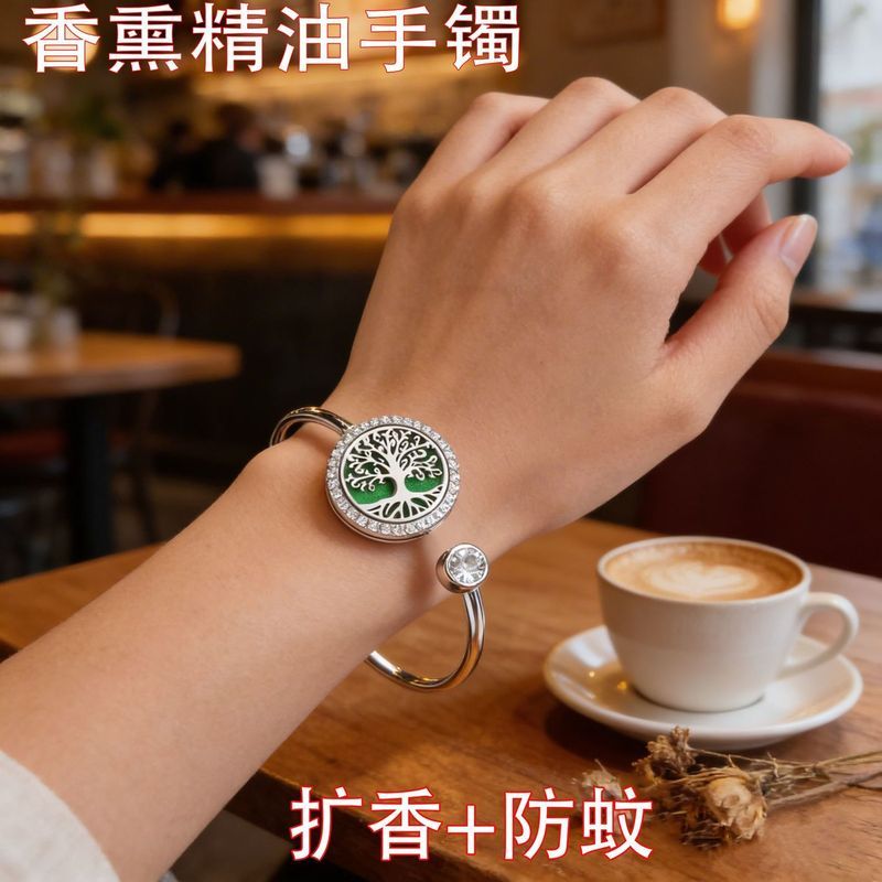 Vòng tay đuổi muỗi Cây cuộc sống Vòng tay hương liệu Niche Máy khuếch tán đơn giản Tinh dầu đuổi muỗ