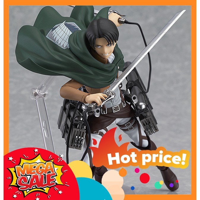 🌟GIÁ HỦY DIỆT🌟 Mô Hình Levi - Attack on Titan Figma 213 Full Box