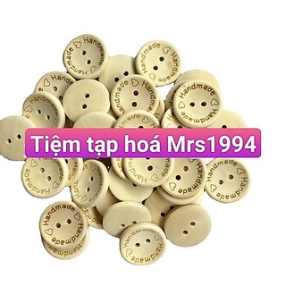 {10 NÚT} NÚT GỖ / KHUY GỖ TRÒN HANDMADE