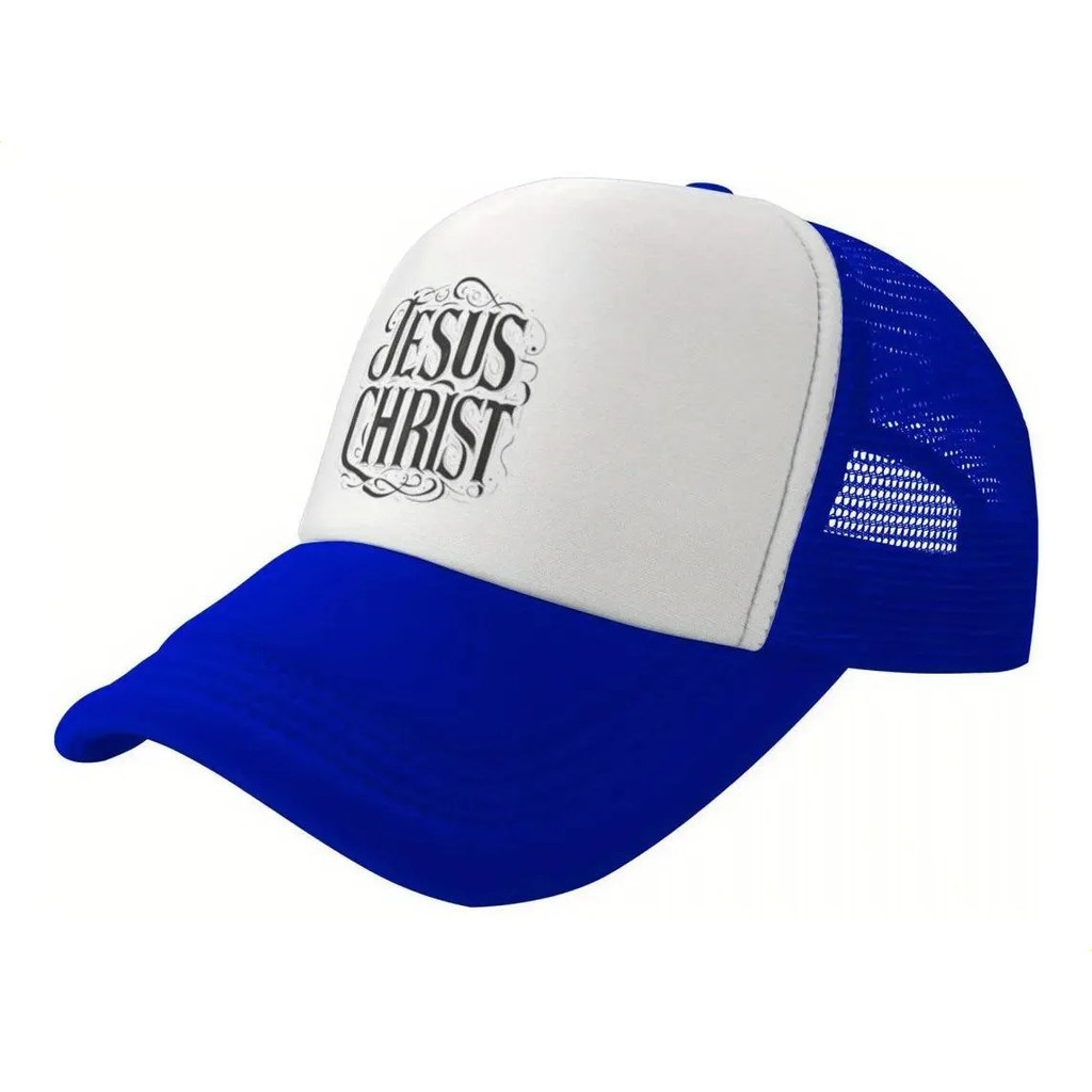 Mũ bóng chày lưới Trucker Jesus Christ, R9OL có thể điều chỉnh