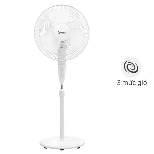 Quạt Đứng Midea MFS400M0BPW - 55W, Quạt 3 Mức Gió - Hàng Chính Hãng