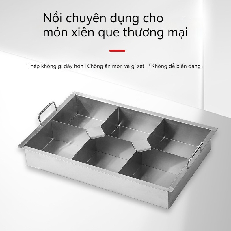 Nồi oden đặc biệt tươi và dày. Nồi hình chữ nhật sâu tim-  - -High Energy Multifunctional Oden Pot