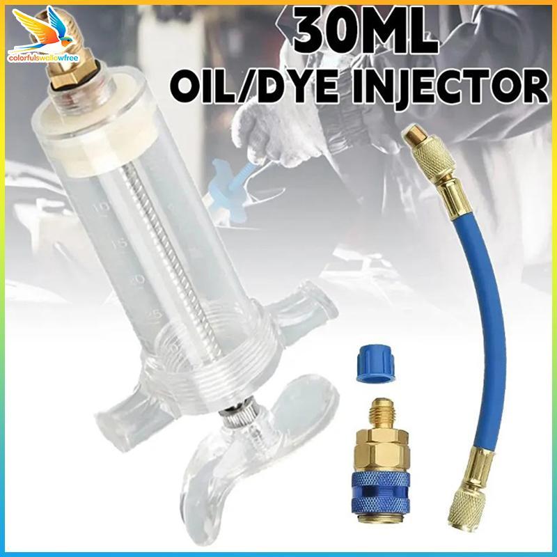 Colorfulswallowfree Car A / C Oil / Dye Injector 30Ml 1Oz Với Bộ Chuyển Đổi Qui Bên Thấp 1 / 4 Điều 