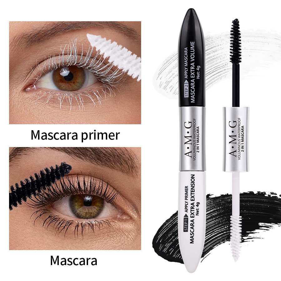 AMG Hai Trong Một Mascara Hai Đầu Chống Thấm Nước Uốn Dài Không lem Tạo Kiểu Mascara Hai Đầu