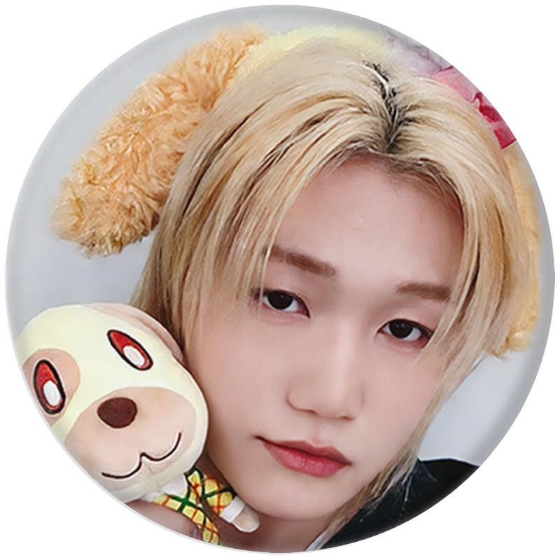 Tốt Nhất Sưu Tập KPOP P1Harmony Mini9 UNIQUE Tinplate Huy Hiệu Gương Móc Khóa Quạt Merch