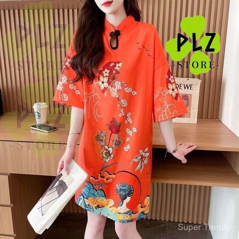 ❈ ❈ ✷ 年 ❈ ❈ ❈ Đầm sườn xám nữ Qipao Plus Size Design Sense Niche Plump Girls High Sense Cải tiến Sườ