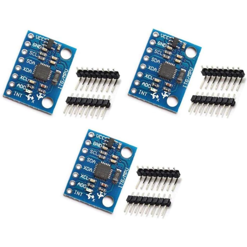 3 Miếng GY-521 MPU-6050 MPU6050 Mô-đun con quay hồi chuyển gia tốc 3 trục 6 DOF Mô-đun cảm biến con 