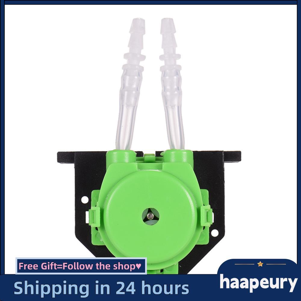 Haape Máy bơm nhu động DC 24V Định lượng chất lỏng mini tự mồi 3 đầu lăn có thiết kế khóa để bảo trì