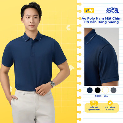 Áo Polo Nam Mắt Chim Cơ Bản Dáng Suông Yody MCPO25S109