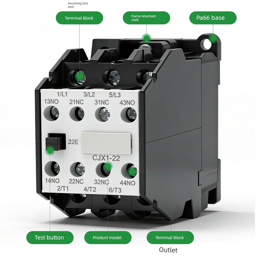 Bộ tiếp xúc AC CJX1-22 / 9 / 12 / 16 / 32 / 38 Chấm bạc ba pha một pha 380v 220v Hộ gia đình 110