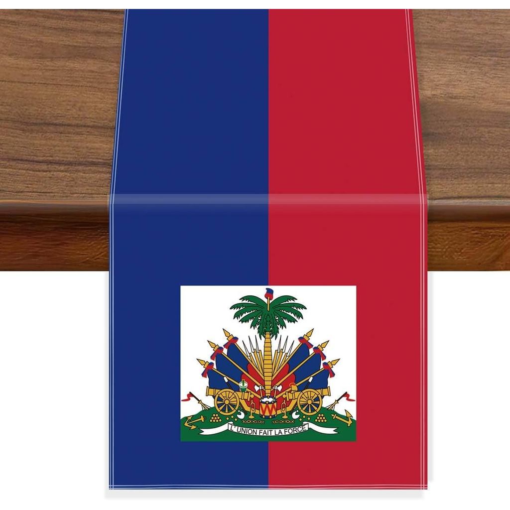 Haiti Velvet Table Runner, Trang trí vải bàn cờ Haiti, Khăn trải bàn kết cấu mềm mại để trang trí ti