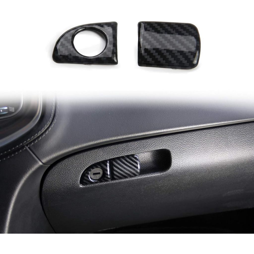 Crosselec Sợi Carbon Găng Tay Hộp Tay Cầm Công Tắc Bao Viền Cho Dodge Charger 2011 +