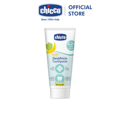 (KOC) Kem đánh răng hương Chuối - Táo Chicco 6M+ 50ml