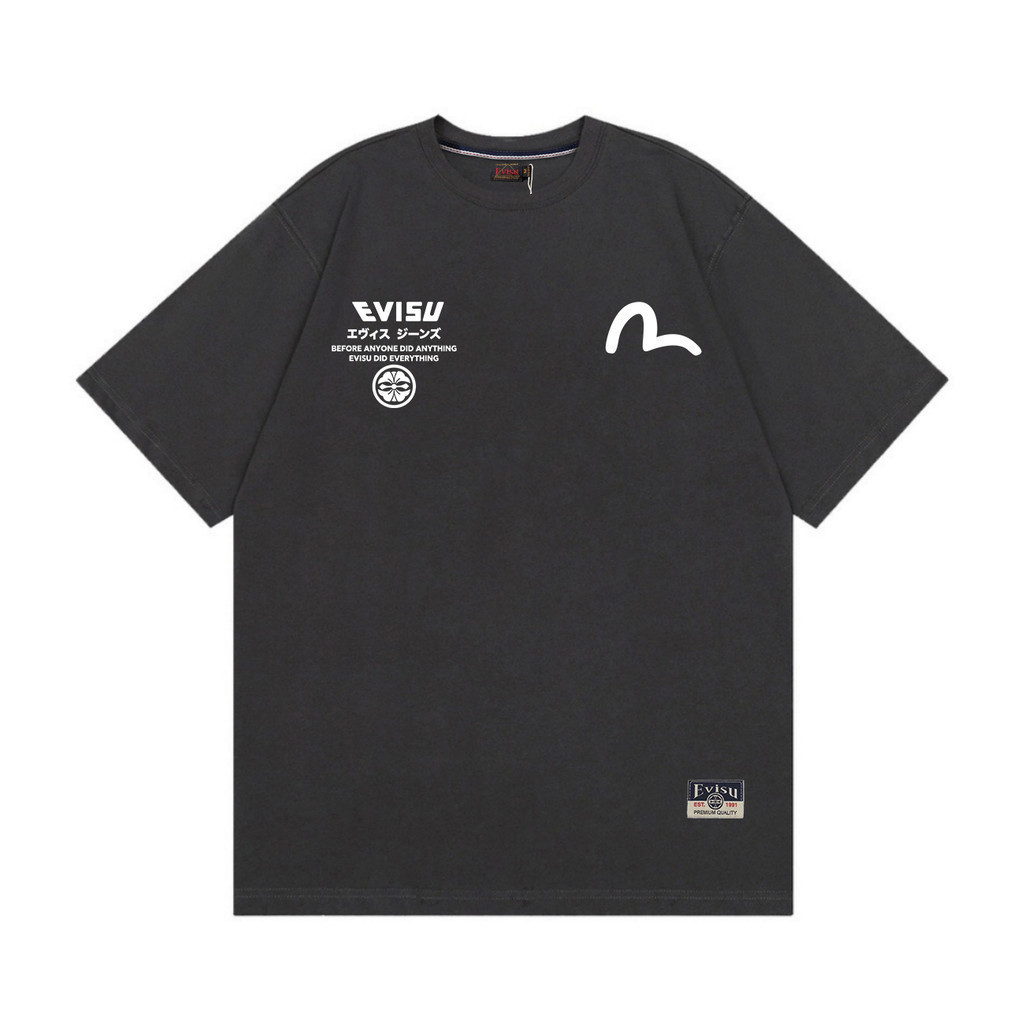 Áo thun Evisu / Áo thun Evisu Nam Nữ Áo in hình Áo thun ngắn tay Ngôi sao bán chạy Cùng phong cách L