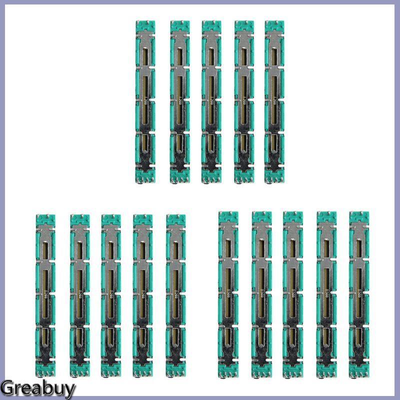 GREABUY 5 Chiếc Thẳng Trượt Lót Chiết Áp Trộn Fader Biến Điện Trở 75mm