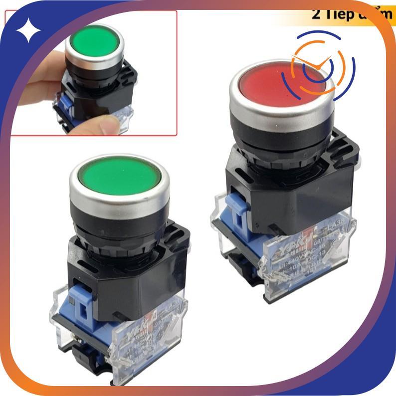 Nút nhấn nhả 2 tiếp điểm LA38-11BN 22mm