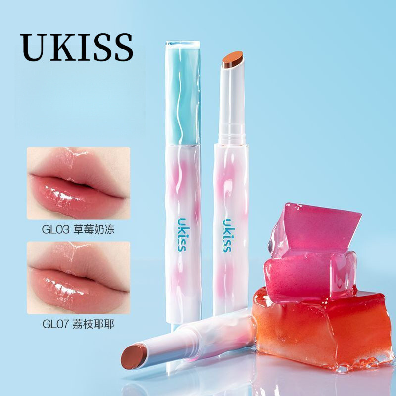 Tinh chất bóng nước UKISS Lip Lotion Mirror Water Gloss Essence Màu khỏa thân Son bóng hàng ngày Làm