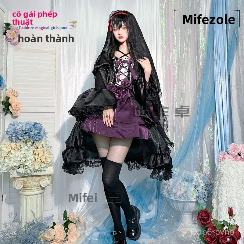 Váy cosplay Akemi Homura Puella Magi Madoka Magica đáng yêu cho nữ