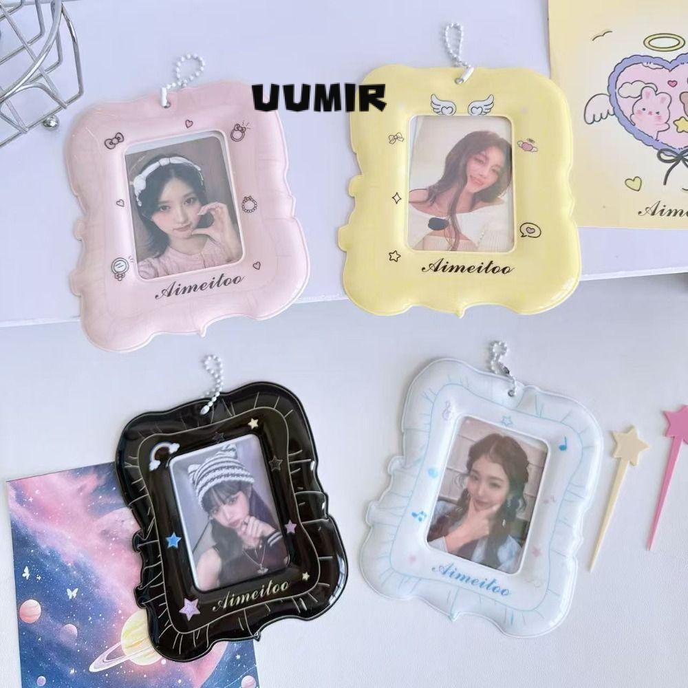 UUMIR Idol Khung Ảnh, Hiển Thị Hình Ảnh PVC Idol Photocard Giá Đỡ, Dễ Thương Với Dây Xích Kpop 3 Inc