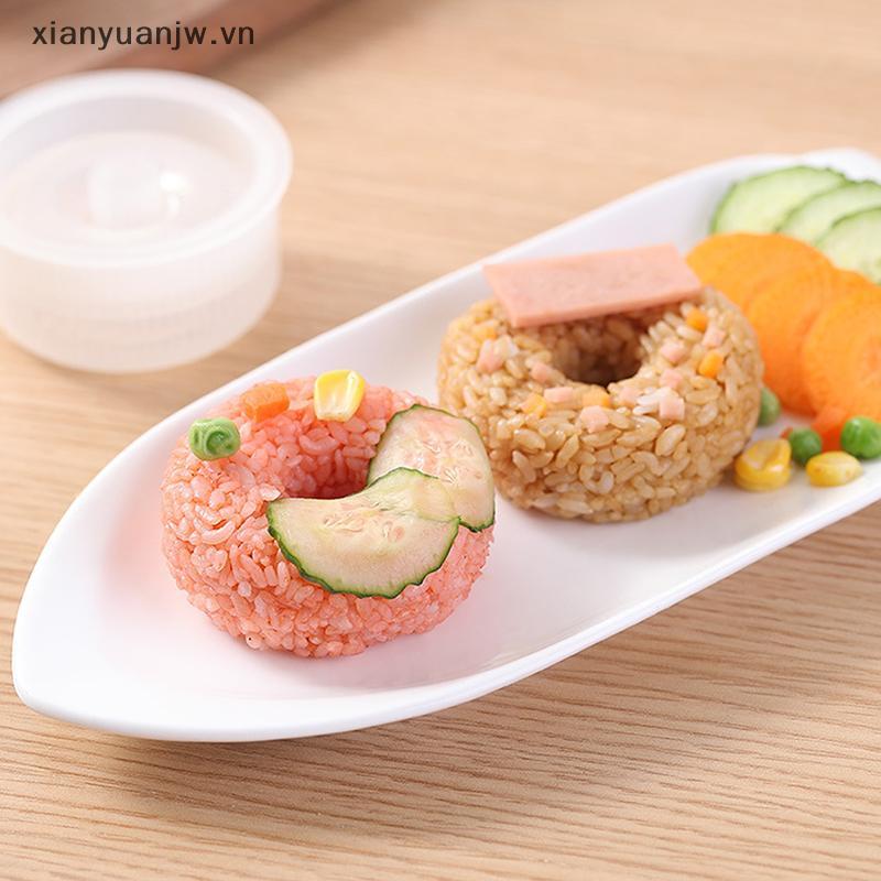 COD Donut Máy Làm Bánh Tròn Khuôn Sushi Chống Dính DIY Bento Set Cho Trẻ Em Nhà Bếp