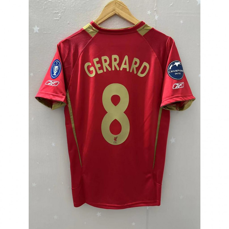 05-06 Reds Anfield Home Retro Áo Bóng Đá GERARD ALONSO TORRES Áo Sơ Mi Tay Ngắn Chất Lượng Hàng Đầu