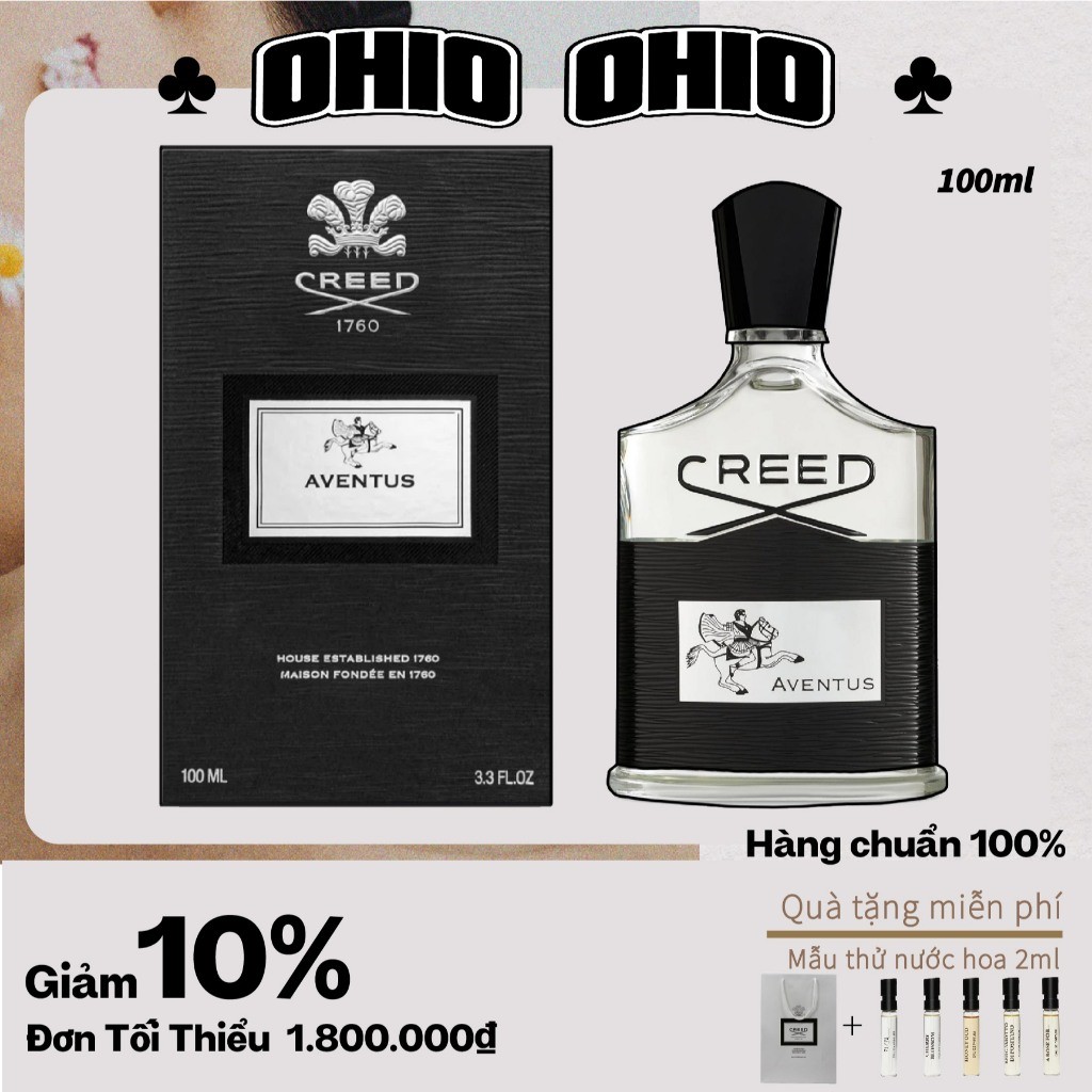 Creed Aventus Silver Mountain Water Eau de Parfum EDP 100ml Nước hoa nam nữ