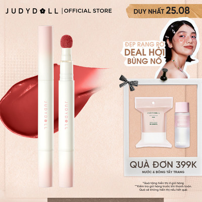 Son Đầu Bông JUDYDOLL Matte Lip Cream Son kem Mịn lì Mờ vân môi Lâu trôi 1,9ml