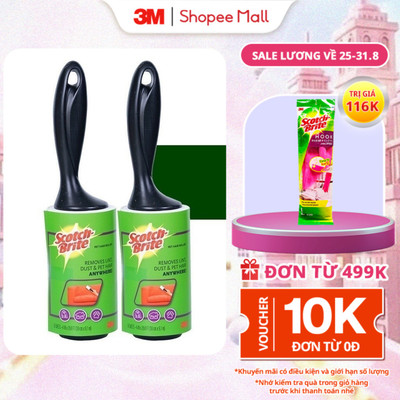 Combo 2 Cây lăn bụi Scotch Brite 3M 56 lớp đa năng 3M™ Scotch-Brite™, 56 lớp, xé dễ dàng, không để lại keo