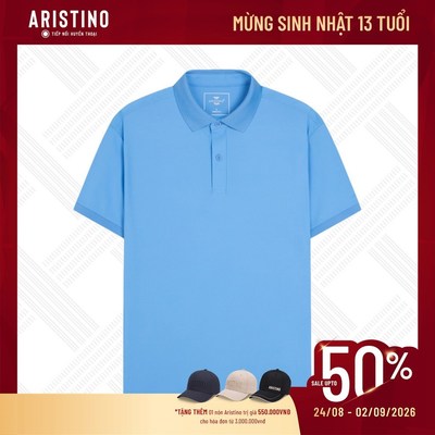 Áo polo ngắn tay ARISTINO trơn thiết kế basic regular fit APS087S3