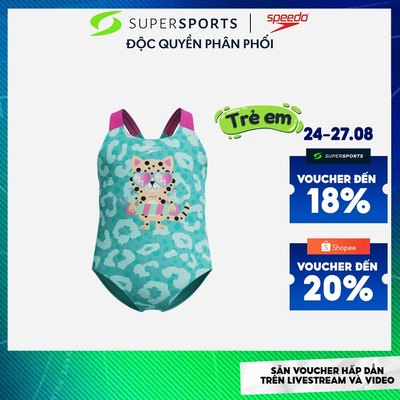 Đồ Bơi Một Mảnh Bé Gái Speedo Digital Printed - Xanh Mint - 8-00373916243 ADS16