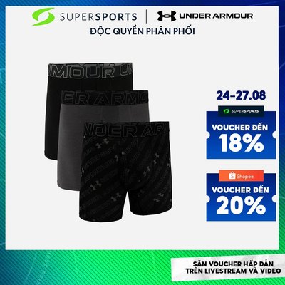 Đồ Lót Nam Under Armour Performance Cotton 6In - Đen - 1383890-001