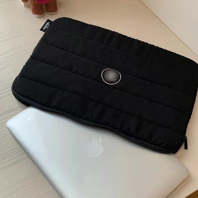 7GTZ Storage-friendly classic hand-held white cotton large notebook bag, convenient for travel, blac